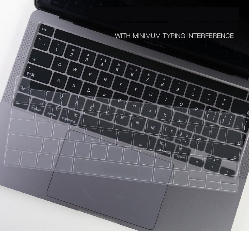 imComor Ultra Thin Clear Keyboard Cover for 2020-2024 New MacBook Pro 13 Inch Model A2338 M2 M1 A2289 A2251 & 2020 2019 MacBook Pro 16 inch Model A2141 with Touch Bar & Touch ID Keyboard Skin Protector Cover - Image 3